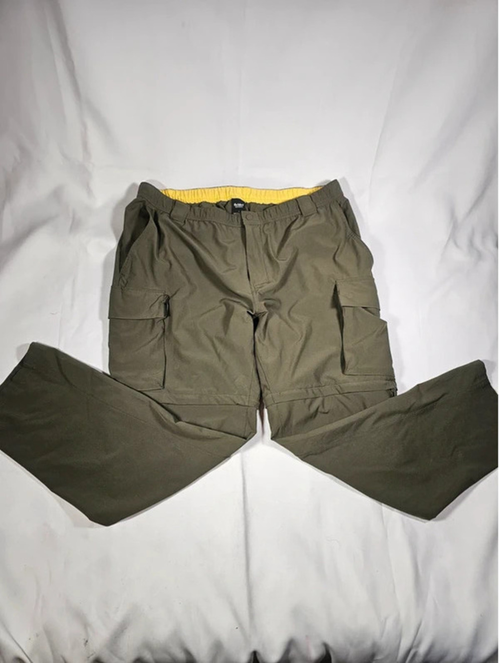 Bonobos Fielder Mens Green Ripstop Convertible Cargo Pants Size XL Zip Off